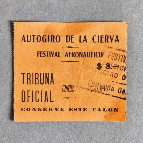 Autogiro de La Cierva. Festival Aeronáutico. Tribunal Oficial.