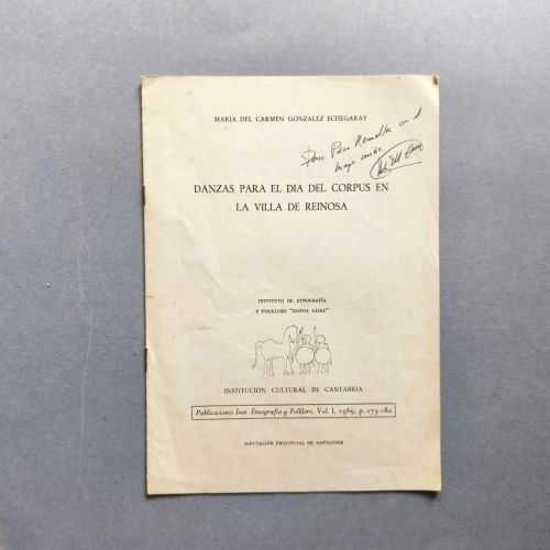 Danzas para el Día de Corpus en la Villa de Reinosa (Ejemplar dedicado).