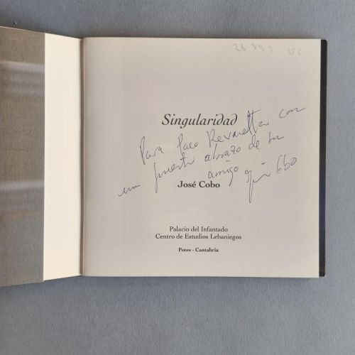 José Cobo. Singularidad. (Ejemplar dedicado).