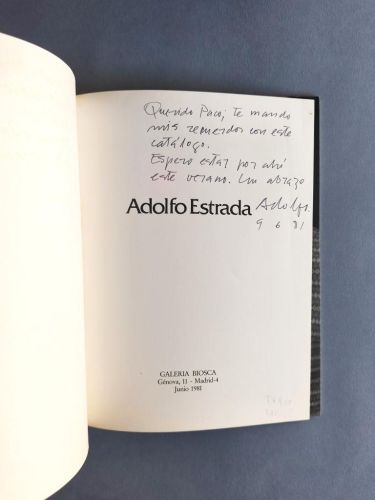 Adolfo Estrada. (Ejemplar dedicado).
